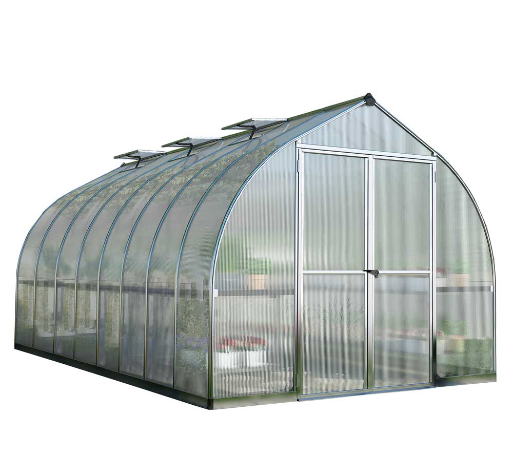 Palram - Canopia Aluminium Gewächshaus Bella 816 Silber 489x244x219 Cm