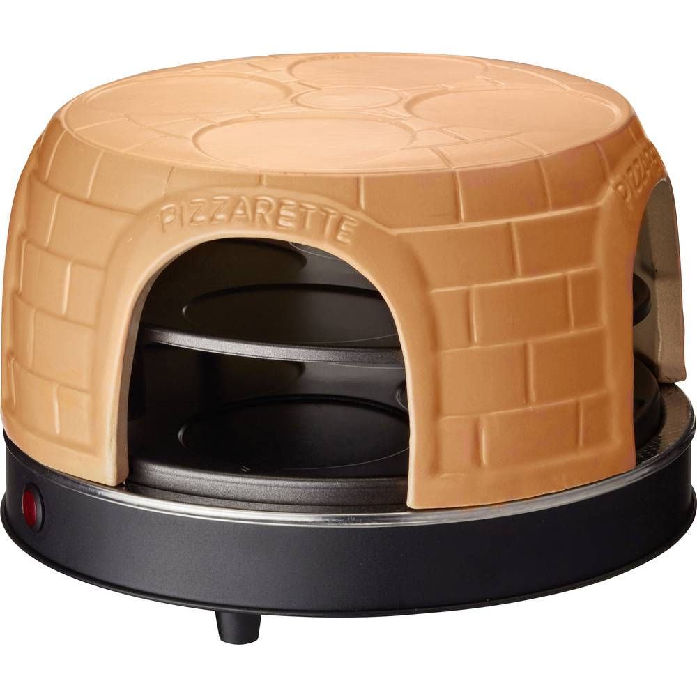 Pizzarette Po-116124.1 - Forno Per Pizza, Realizzato A Mano, In Terracotta, Design Brevettato Per Mini Pizza, Vero Divertimento In Famiglia Per 8 Persone - Emerio