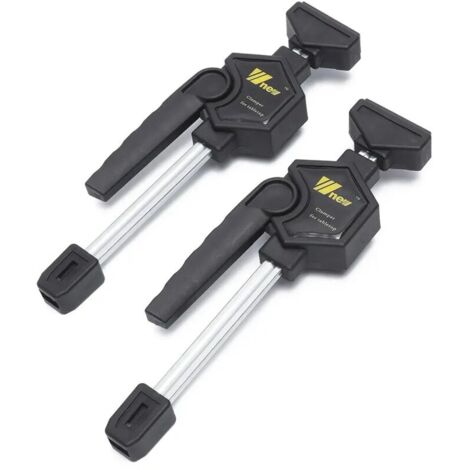 Serre-joint d'établi à cliquet rapide, ouverture réglable pour trou de 20 mm, lot de 2
