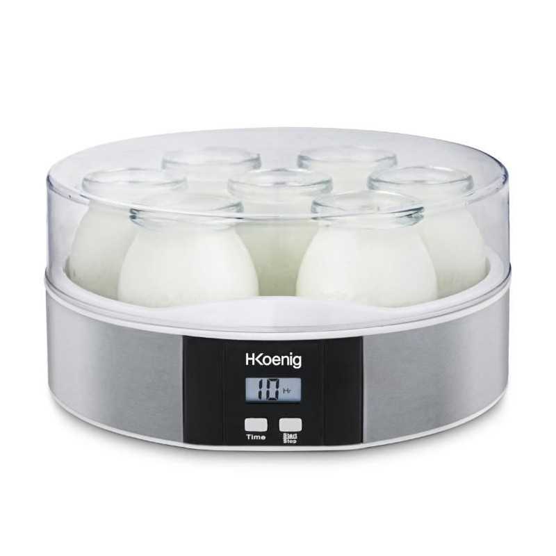 H.koenig Silber/Weiss Koenig Ely70 - Yogrtmaker - 7 Potjes, Fun Kitchen, - Image 4