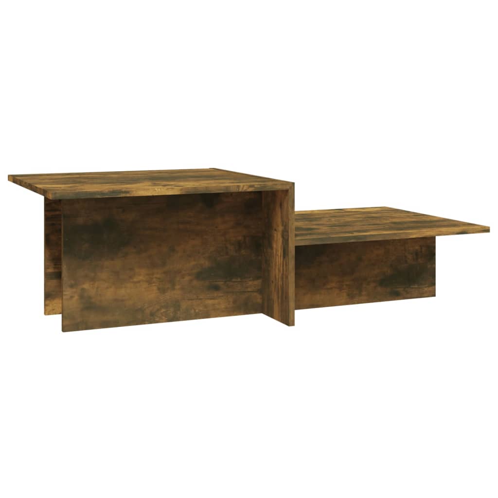 Coffee Table Smoked Oak 111.5x50x33 Cm Engineered Wood Vidaxl