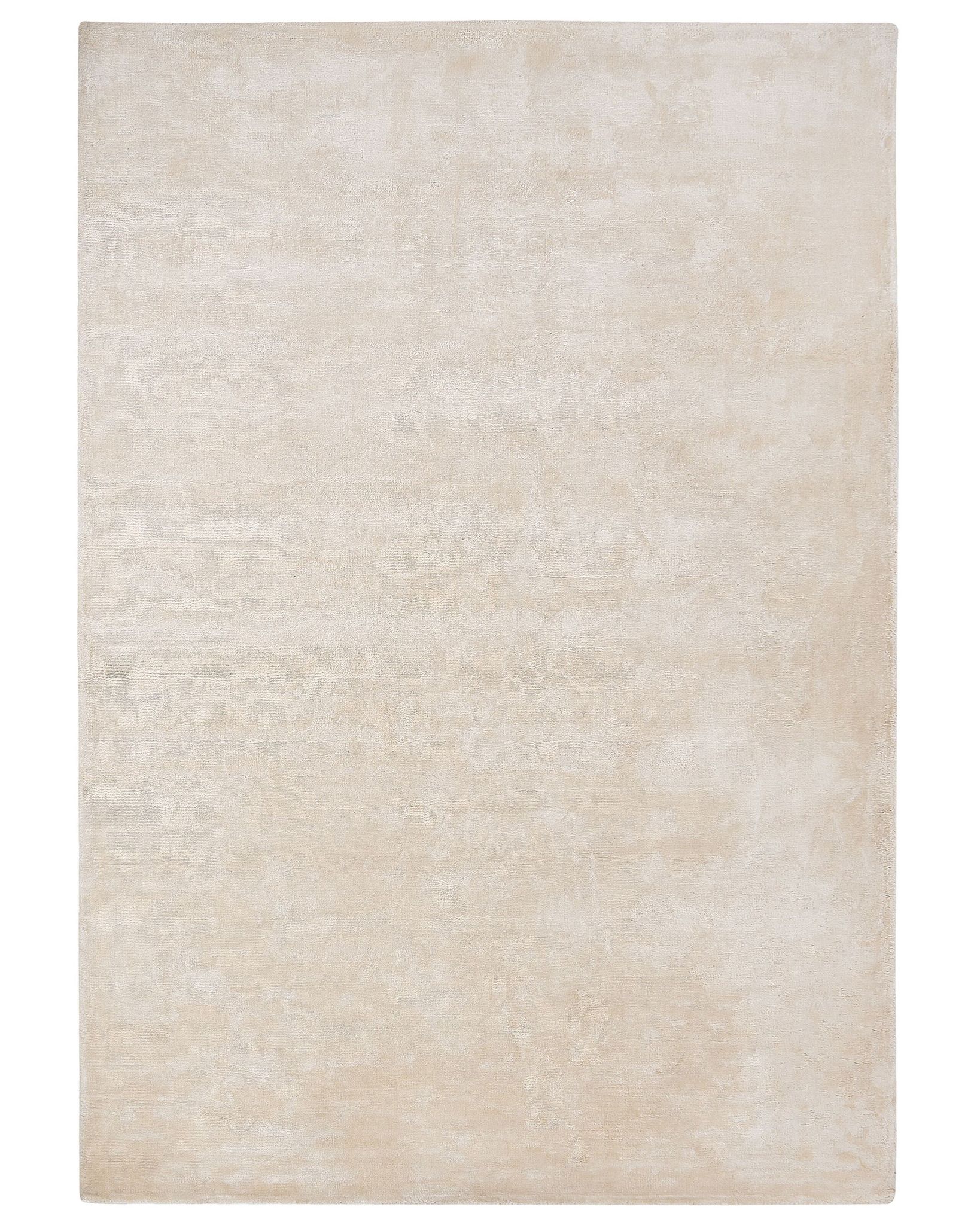 Beliani - Teppich Hellbeige Viskose 160 X 230 Cm Kurzflor Rechteckig Mit Baumwoll-unterseite Modern Industrial Einfarbig Handgewebt Wohnzimmer