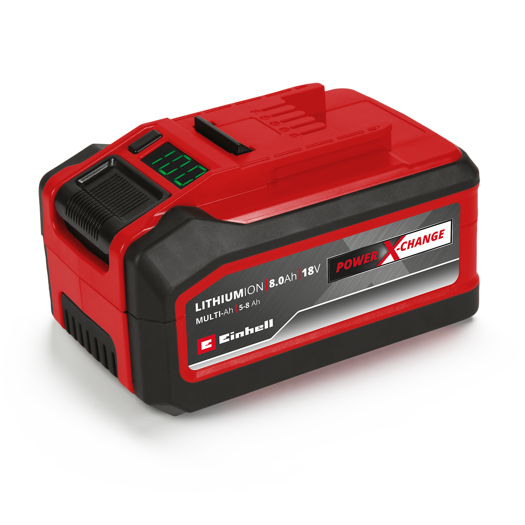 Einhell Rot Schwarz Akku ""Power X-Change Multi-Ah Pxc Plus"" 18 V Umschaltbar: 5 Und 8 Ah von Baur - Image 4