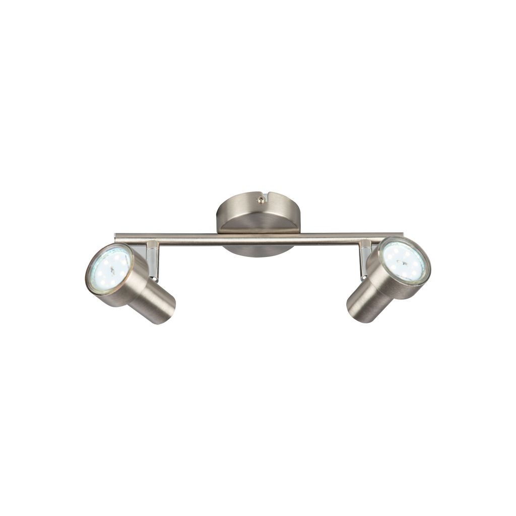 Led Deckenleuchte Spotleuchte 2xgu10 Schwenkbar 3000k 12w Matt-nickel Briloner