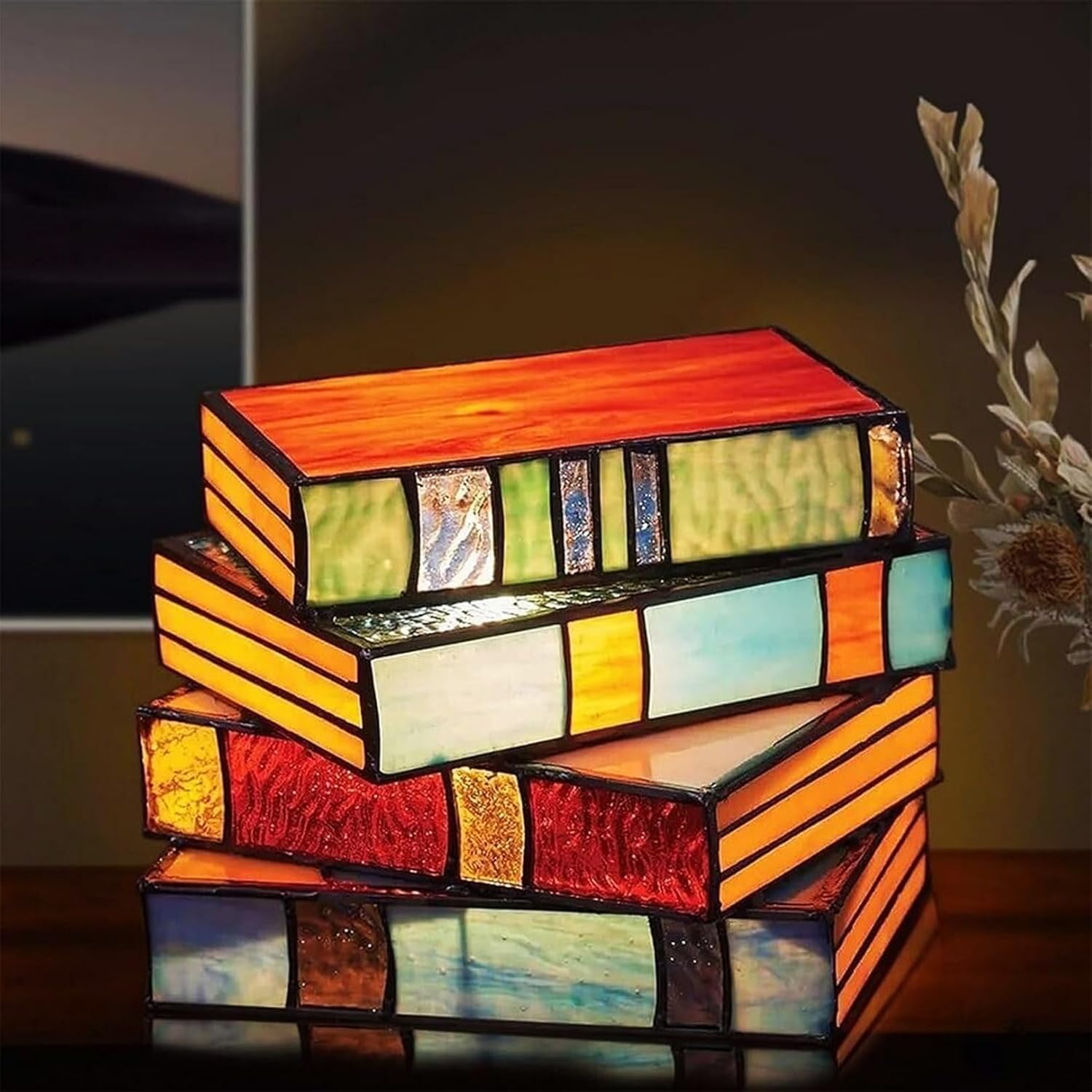 Lampe De Chevet Vintage En Résine Teintée – Éclairage Led Haute Efficacité – Décoration Pour Salon, Chambre, Bureau
