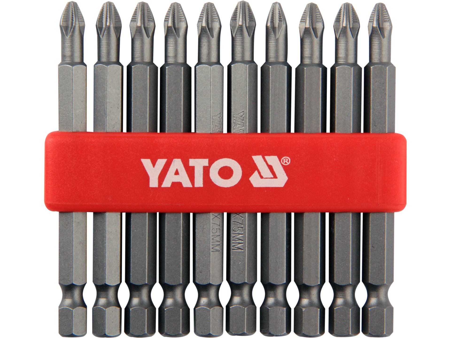 Yato Schrauberbits Ph2 75 Mm, 10-Teilig, S2-Stahl