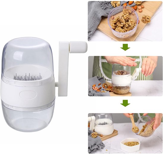 Tritatutto Manuale A Manovella Per Frutta Secca, Tritatutto Multifunzione Da Cucina, Adatto A Tutti I Tipi Di Frutta Secca, Ideale Per Tritare Mandorle, Nocciole, Arachidi, Noci E Altri Tipi Di Frutta