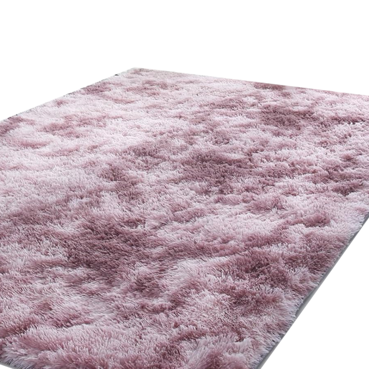 Tapis Salon Shaggy 160x230cm - Rose Doux - Polypropylène - Antidérapant