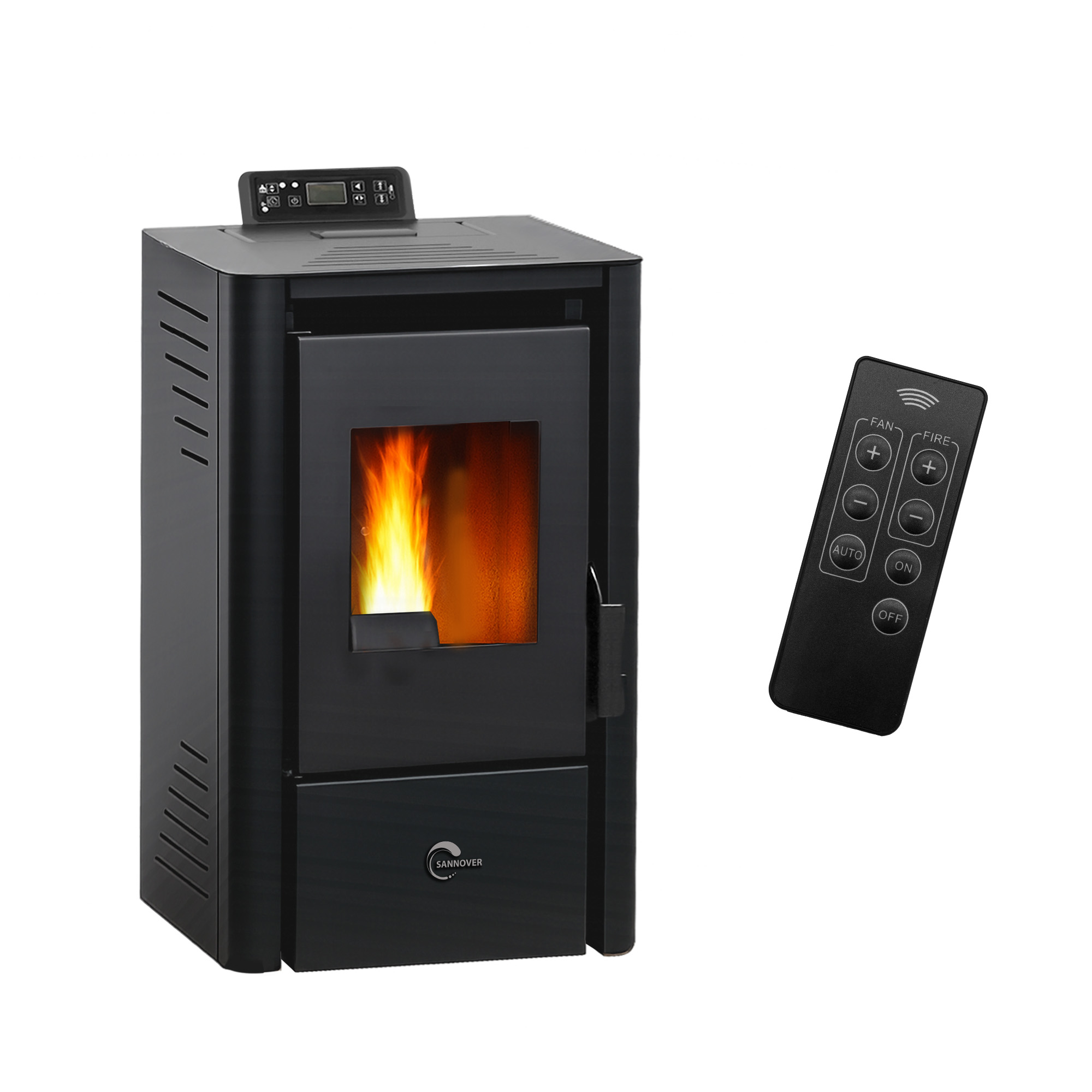 Stufa A Pellet Ad Aria Anita Da 8,2 Kw Sannover Nera