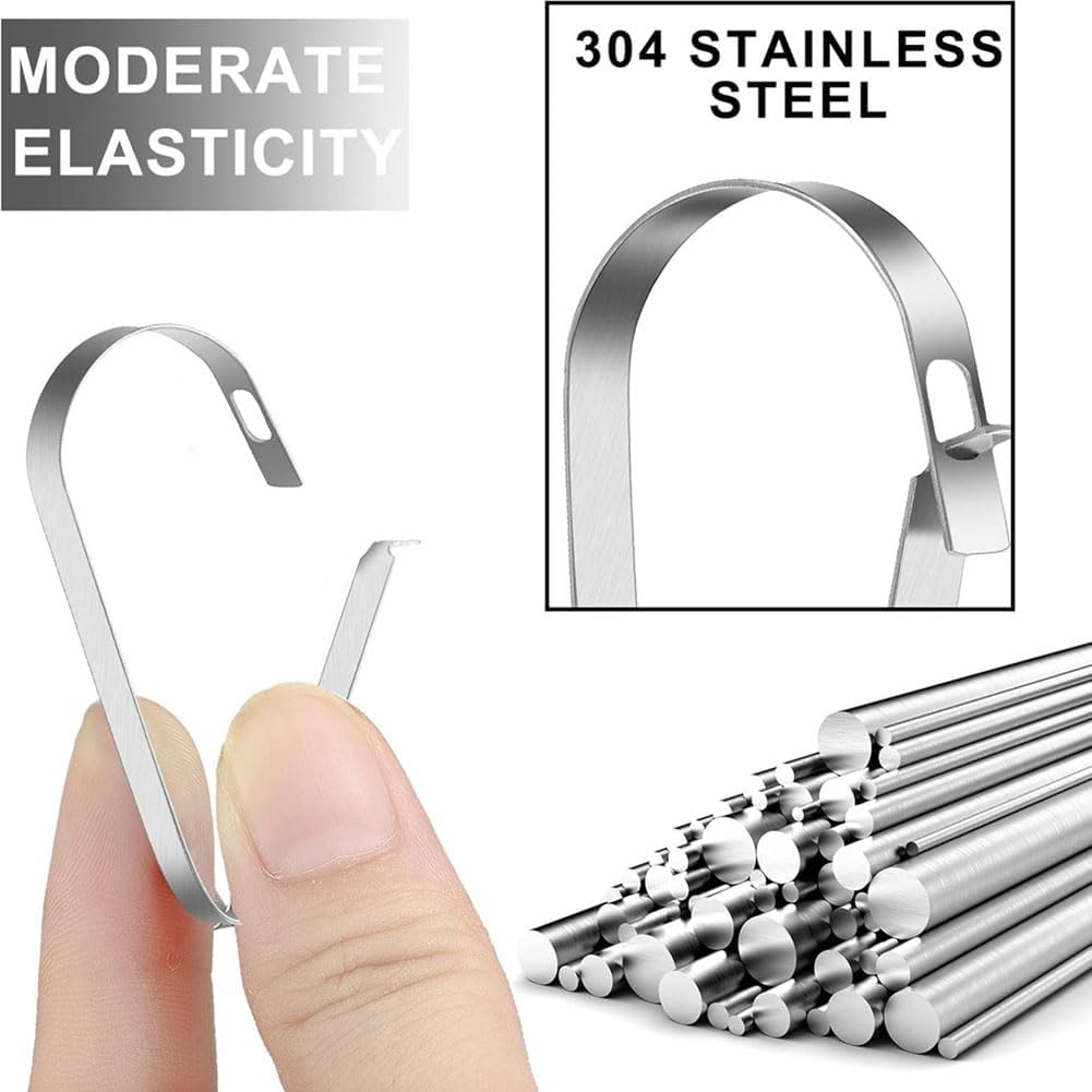 Clips en acier inoxydable pour suspendre des panneaux, fixation sans outil, lot de 30