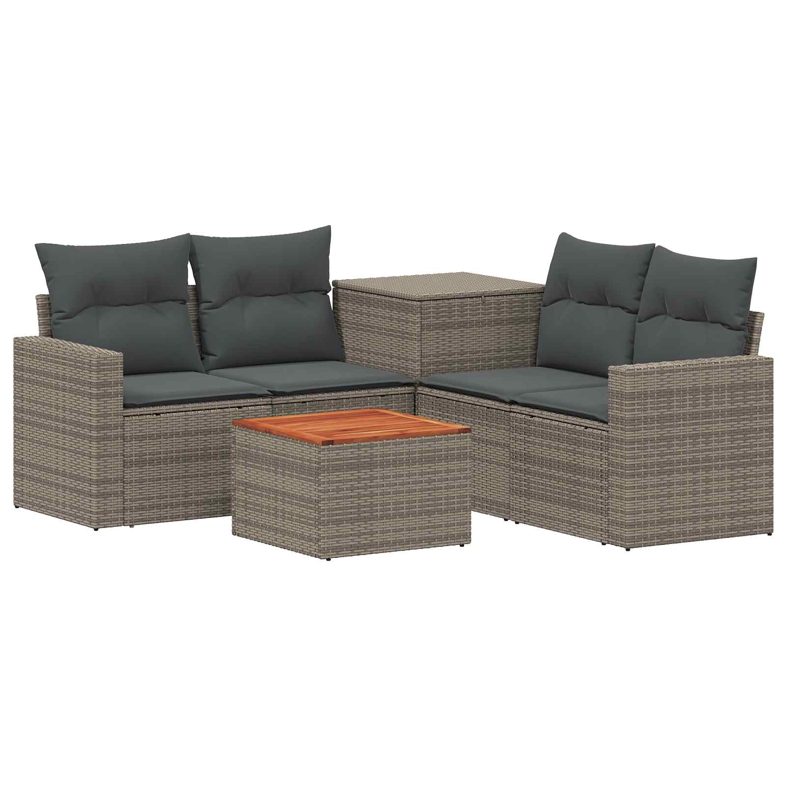 Vidaxl Grau Sofa Set 6 Stk. Und Dunkel 55 X 55 X 37 Cm