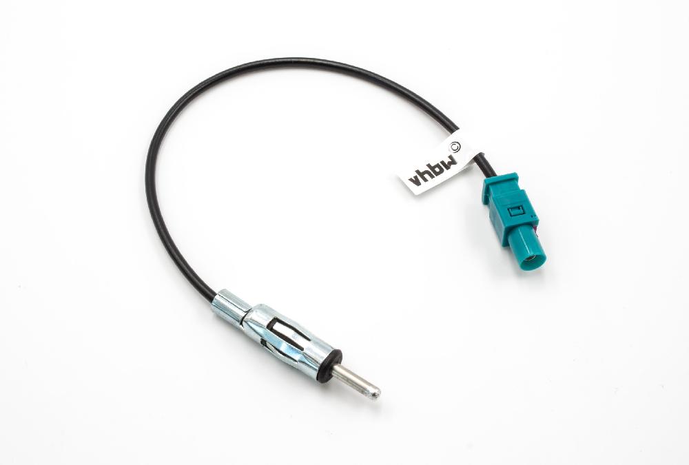 Vhbw Car Radio Adapter Compatible With Audi Yom Approx. 2002+ - Antenna Adapter Fakra (m) To Din (m) 150 Ohm