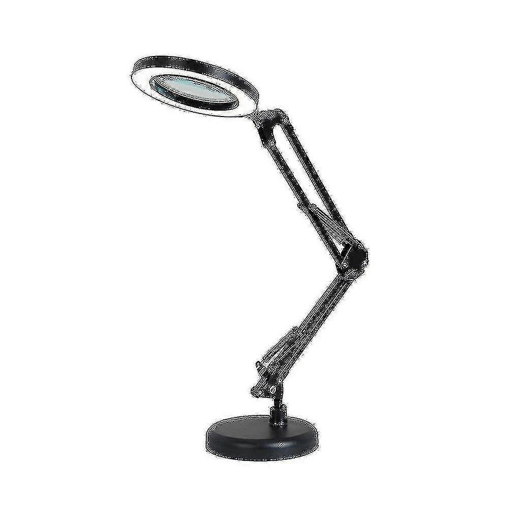 Lampe-loupe sur pied à grossissement 8x, 64 LED, 10 niveaux de luminosité, alimentation USB