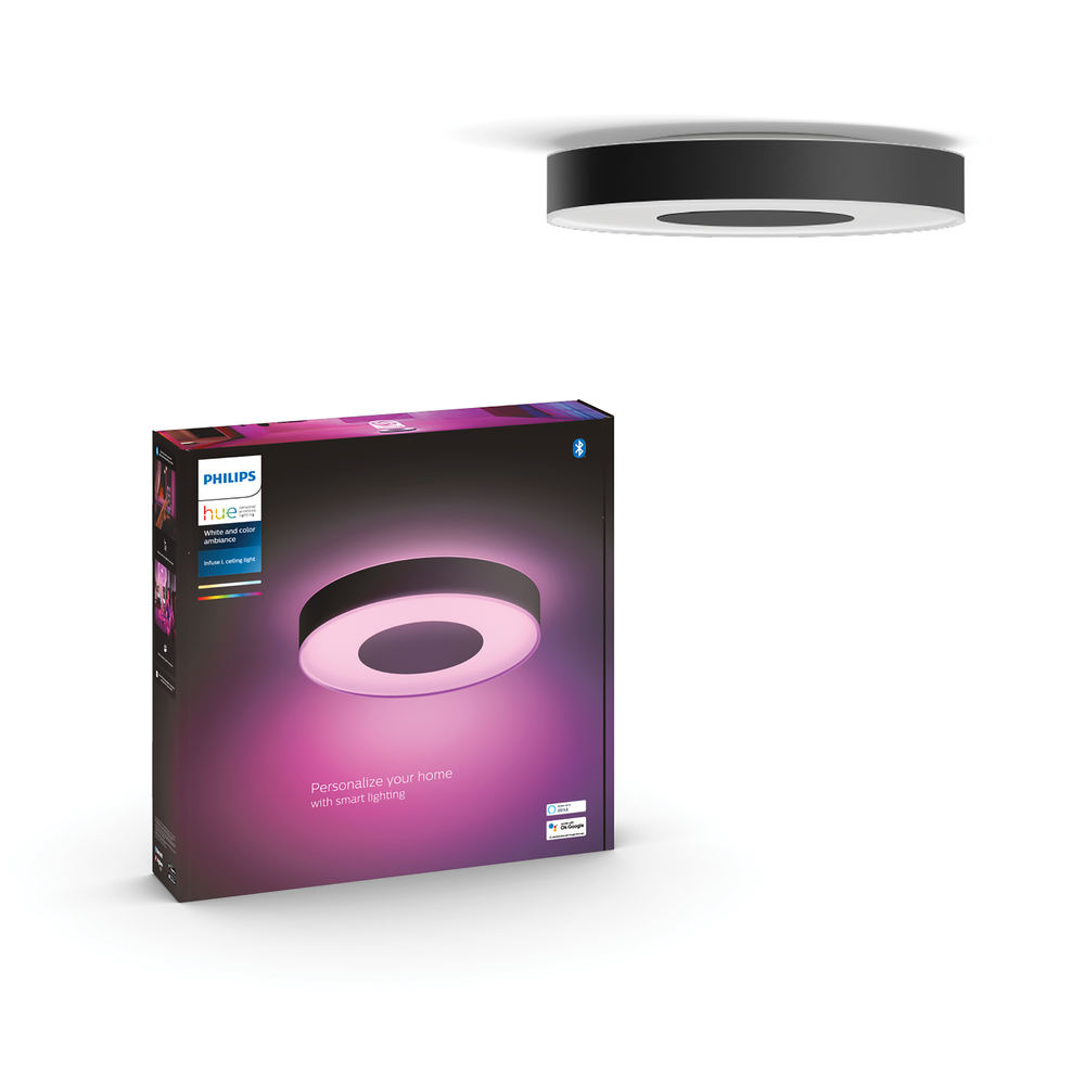 Philips Hue Schwarz - Infuse Led Deckenleuchte Gross 52,5W 2000-6500K 915005997501 4116430P9 - Bild 10