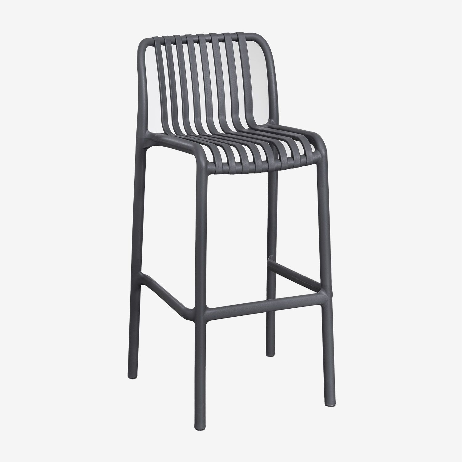 Sklum - Tabouret De Jardin Empilable En Polypropylène Wendell Gris