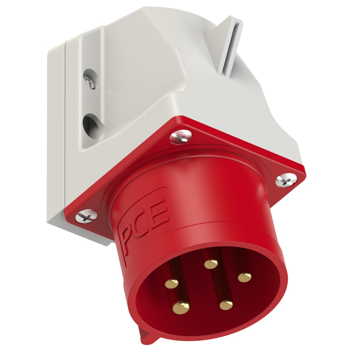 Pce Rot Empfängerstecker (Fest) 32A 400V 3P+Z+N Ip44