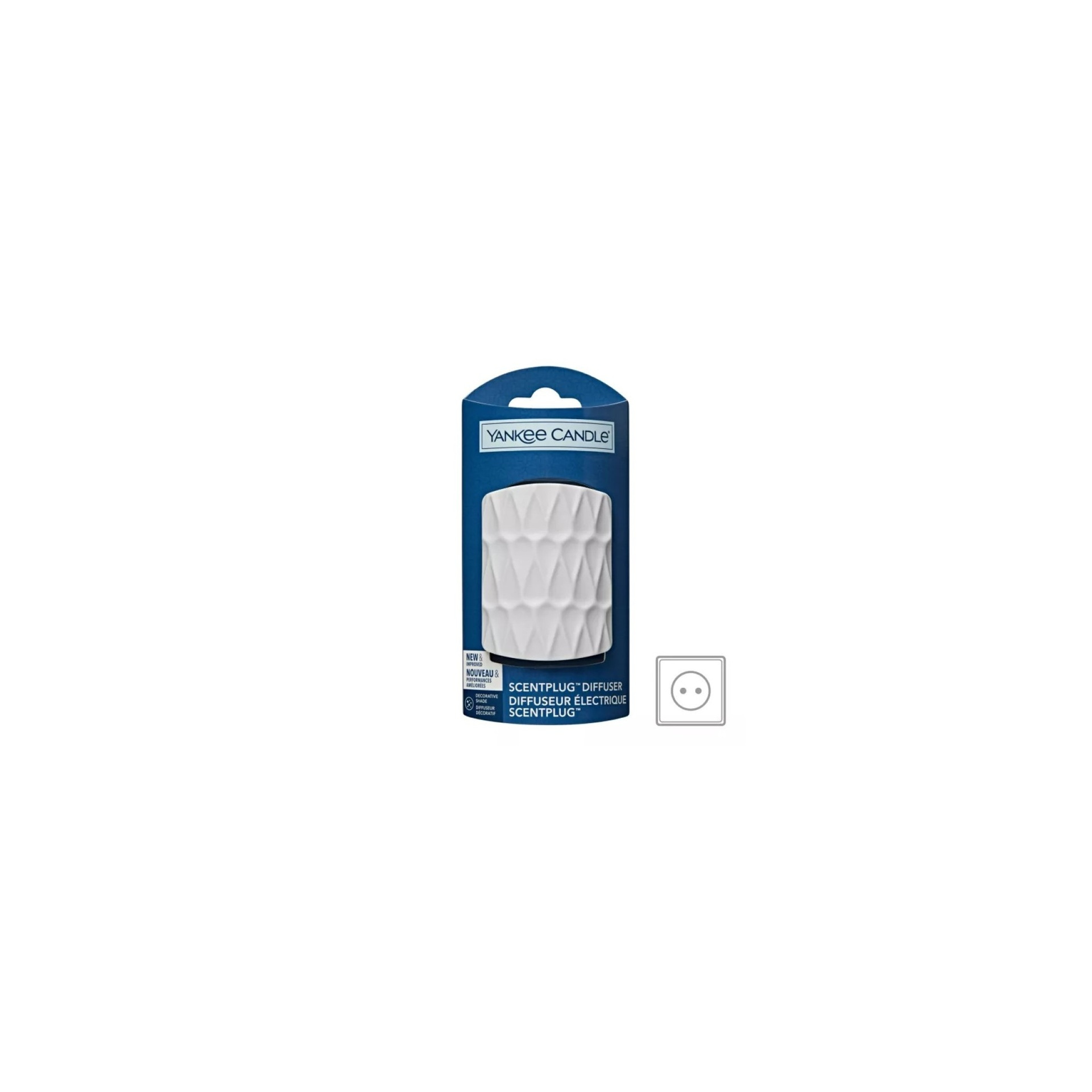 Yankee Candle ScentPlug Diffusor | Basiseinheit für Raumduftstecker | Farbton White Organic Pattern | EU-Stecker - Bild 3