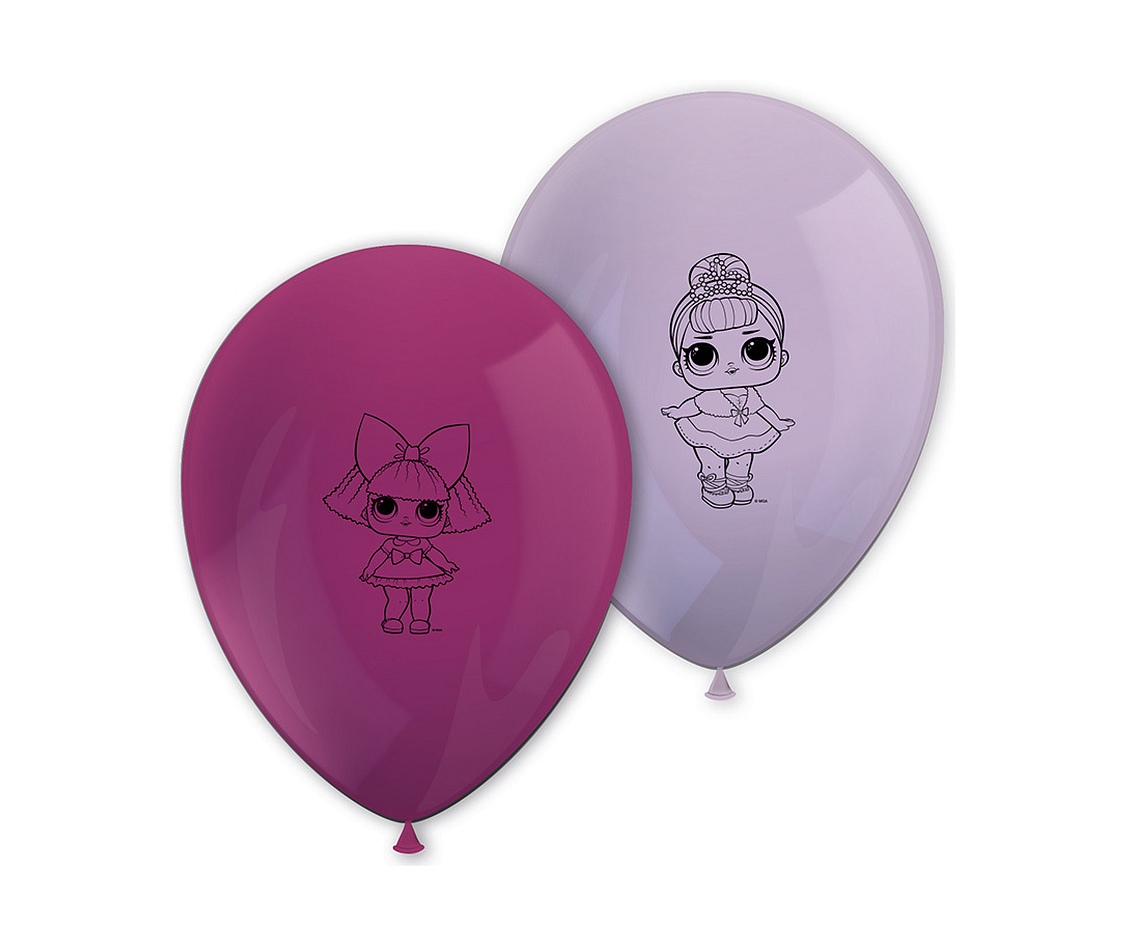 Procos Lol Glitterati Luftballons, 11 Zoll, 8 Stück.