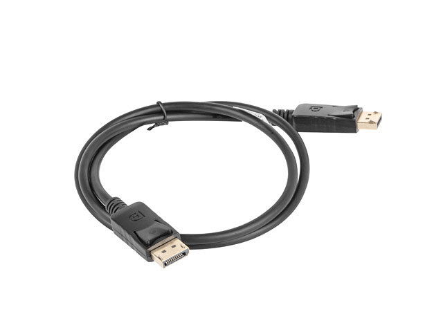 Lanberg Schwarz Kabel Displayport M/M 1M 4K V1.2 Czarny