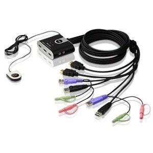 Aten Kvm Switch 2-Fach Hdmi, Usb, Audio, Integrierte Kabel Cs692 - Image 7