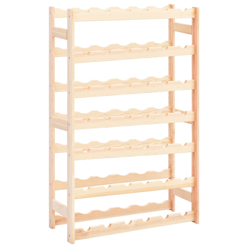 Vidaxl Beige Weinregal Für 42 Flaschen Kiefernholz
