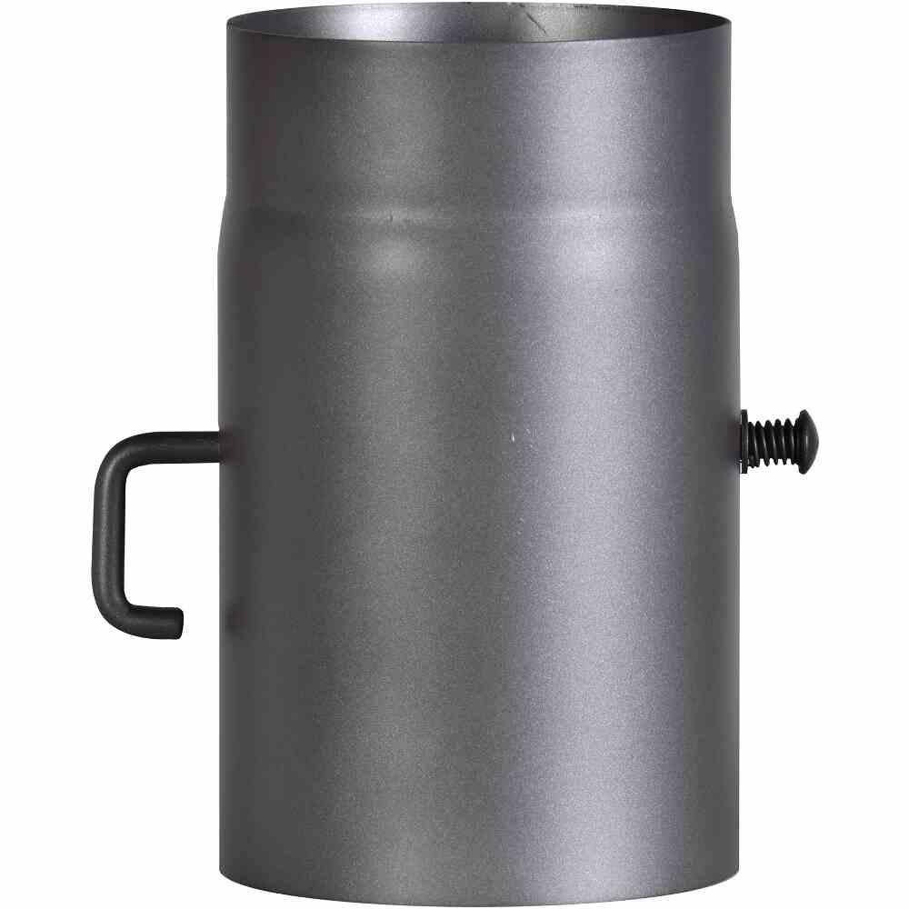 Ofenrohr 250 Mm, Ø 150 Mm, Grau Regulierklappe
