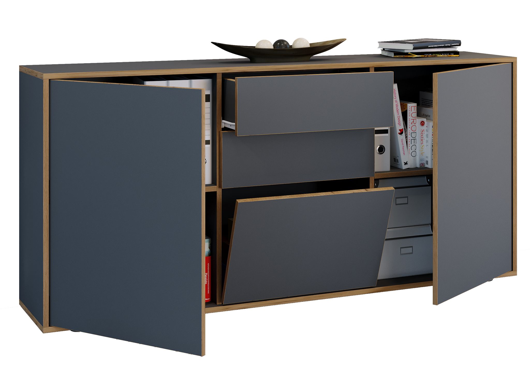 VCM Kommode "Holz Kommode Sideboard Salia Breite 160 Schublade" 1 Stk. tlg.