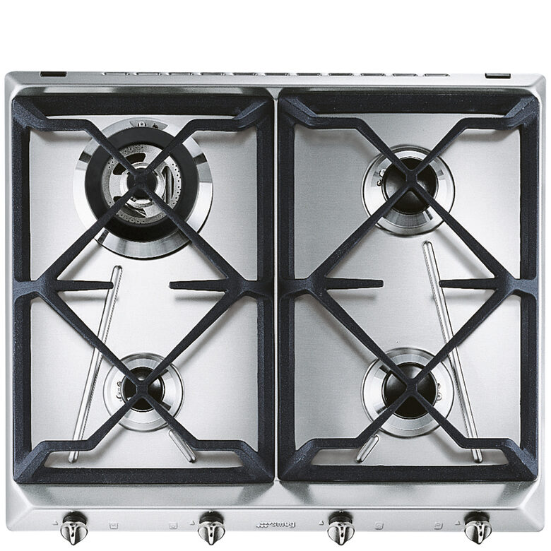 Smeg Srv564gh3 Piano Cottura Acciaio Inox Da Incasso 60 Cm Gas 4 Fornello(i) Made In Italy. Colore Del Prodotto: Acciaio Inox, Posizionamento Dell'apparecchio: Da Incasso, Dimensione D... - Srv-564gh3