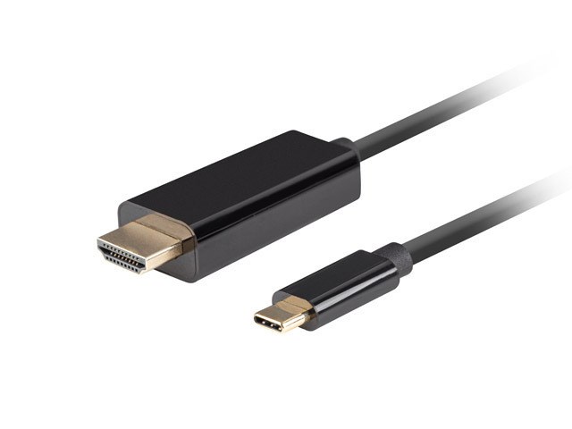 Lanberg Schwarz Usb-C(M)->Hdmi(M) Kabel 0.5M 4K 60Hz