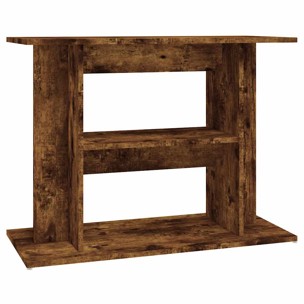 Aquarium Stand Smoked Oak 80x35x60 Cm Engineered Wood Vidaxl
