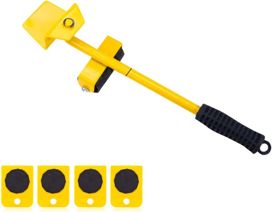 Lève-meubles à roulettes pivotantes 360° en ABS et fer A3, charge 150 kg, 8 roues, 360 × 90 mm