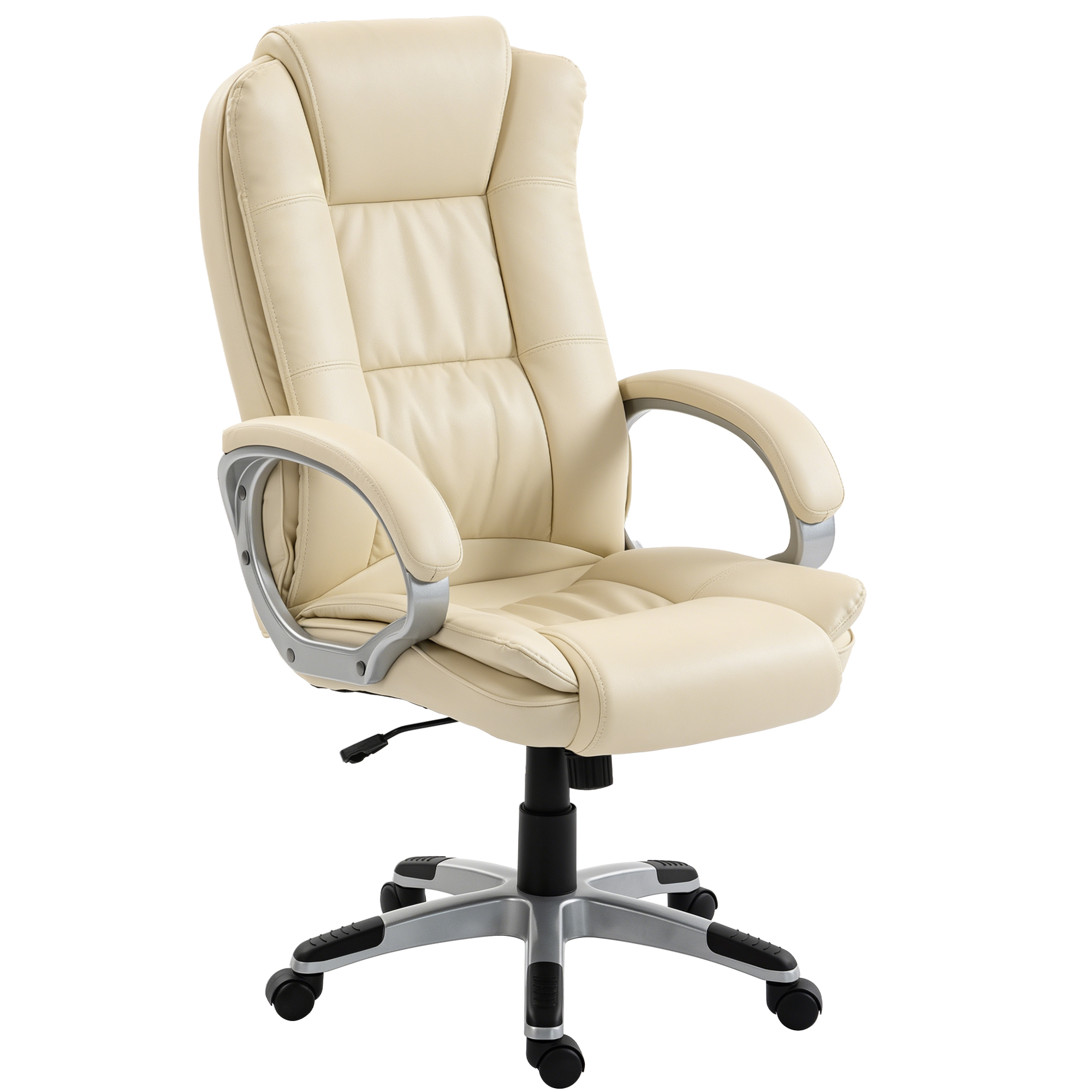 Chaise De Bureau Pivotante En Cuir Pu Avec Rocking
