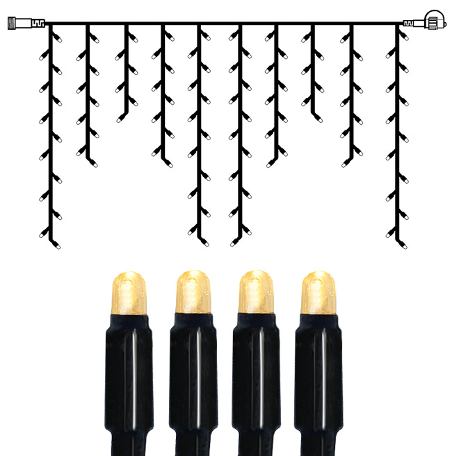 Startrading System 24 Led Lichtervorhang Eisregen - 2X1m - 98 Warmweiße Led - Koppelbar - Ohne Trafo - Bild 4