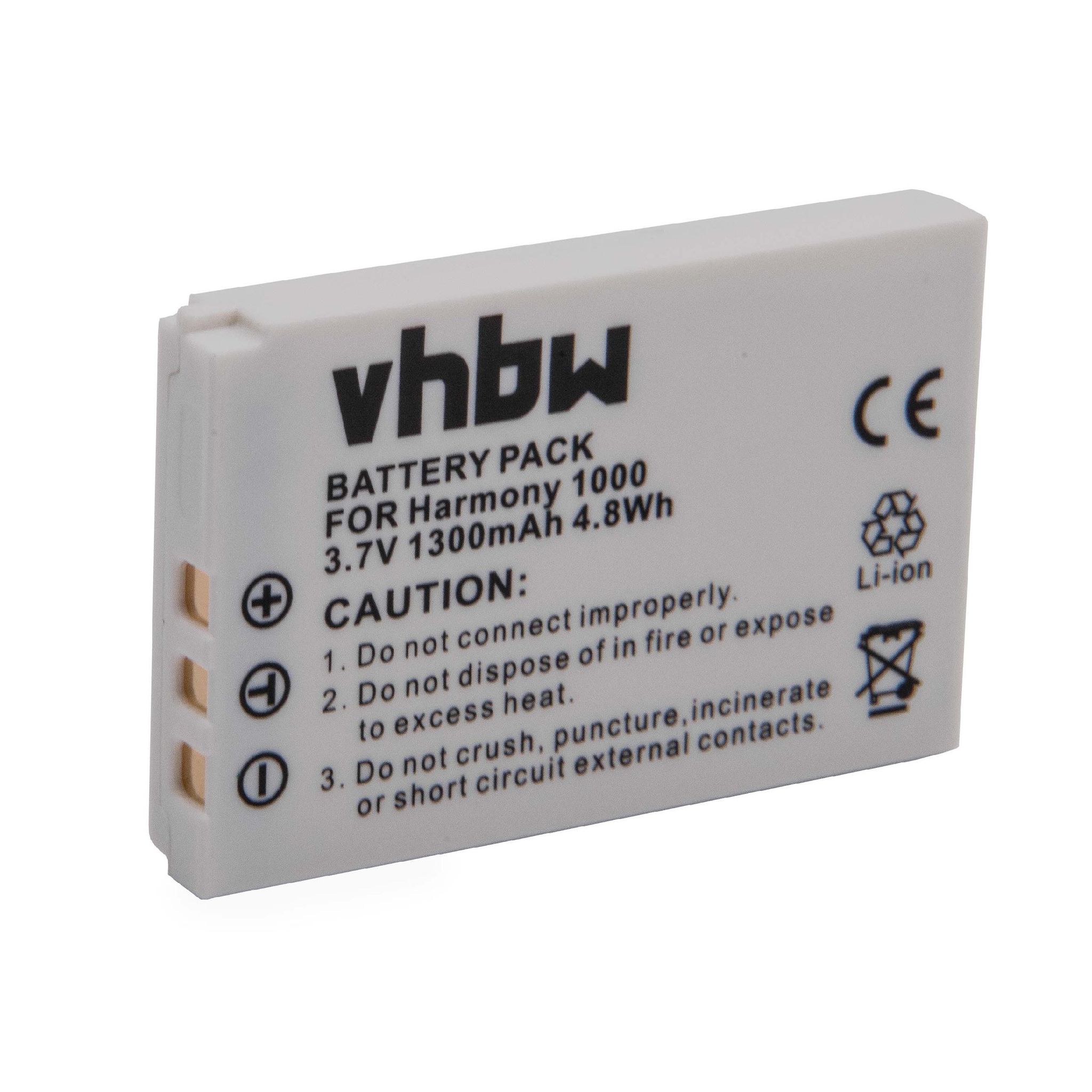 Vhbw Batteria Compatibile Con Logitech Squeezebox Duet Controler Telecomando Remote Control (1300mah, 3,7v, Li-ion) VHBW