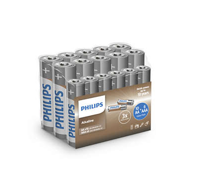 Philips Batteriesatz 16szt. (16 Stk., AA, AAA), Batterien + Akkus - Bild 3