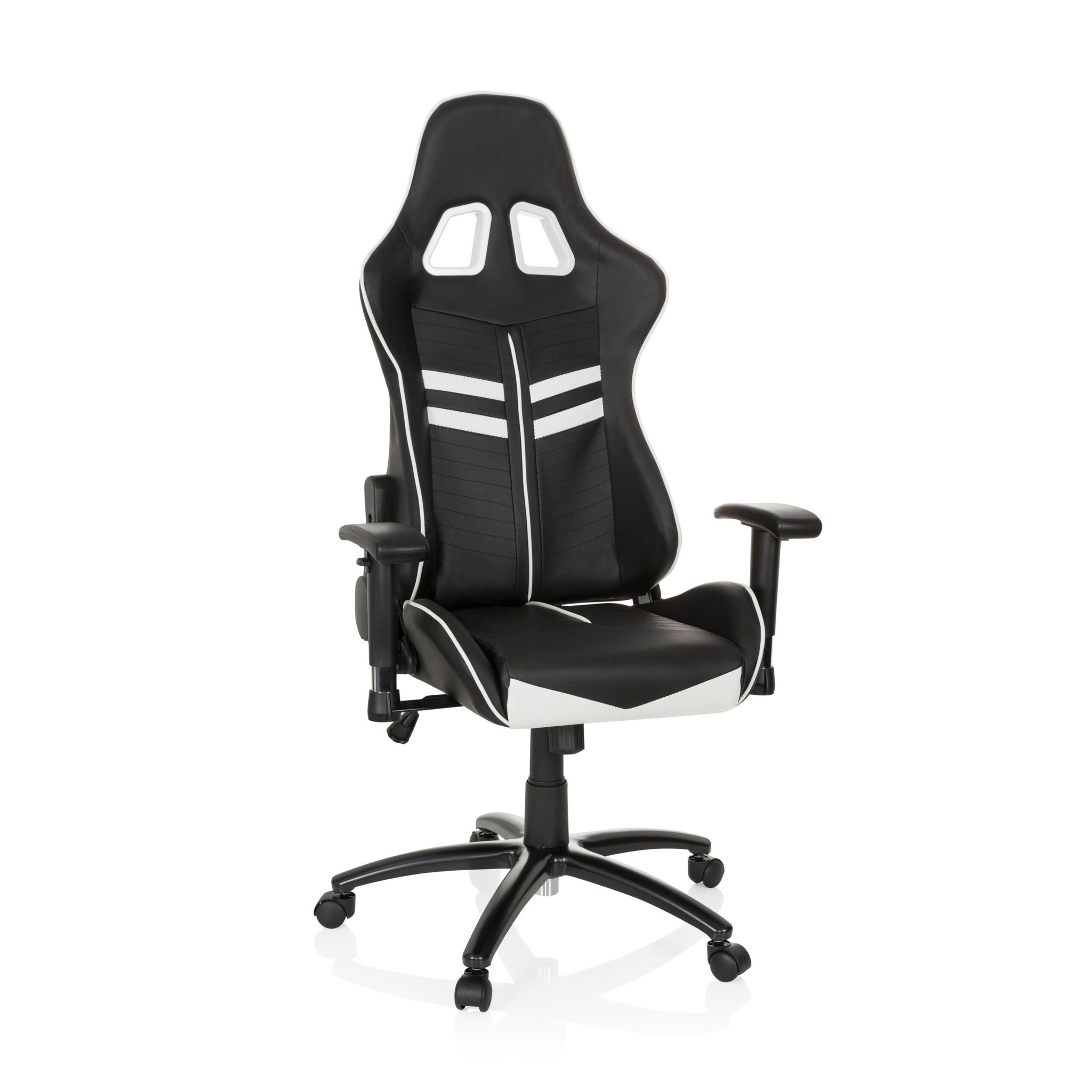 Hjh Office Gaming Stuhl / Bürostuhl League Pro Kunstleder Schwarz / Weiss - Bild 3