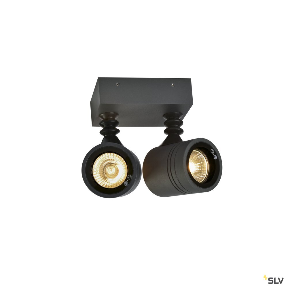 Applique Myra 2 Spots Gu10 Anthracite Slv 233095