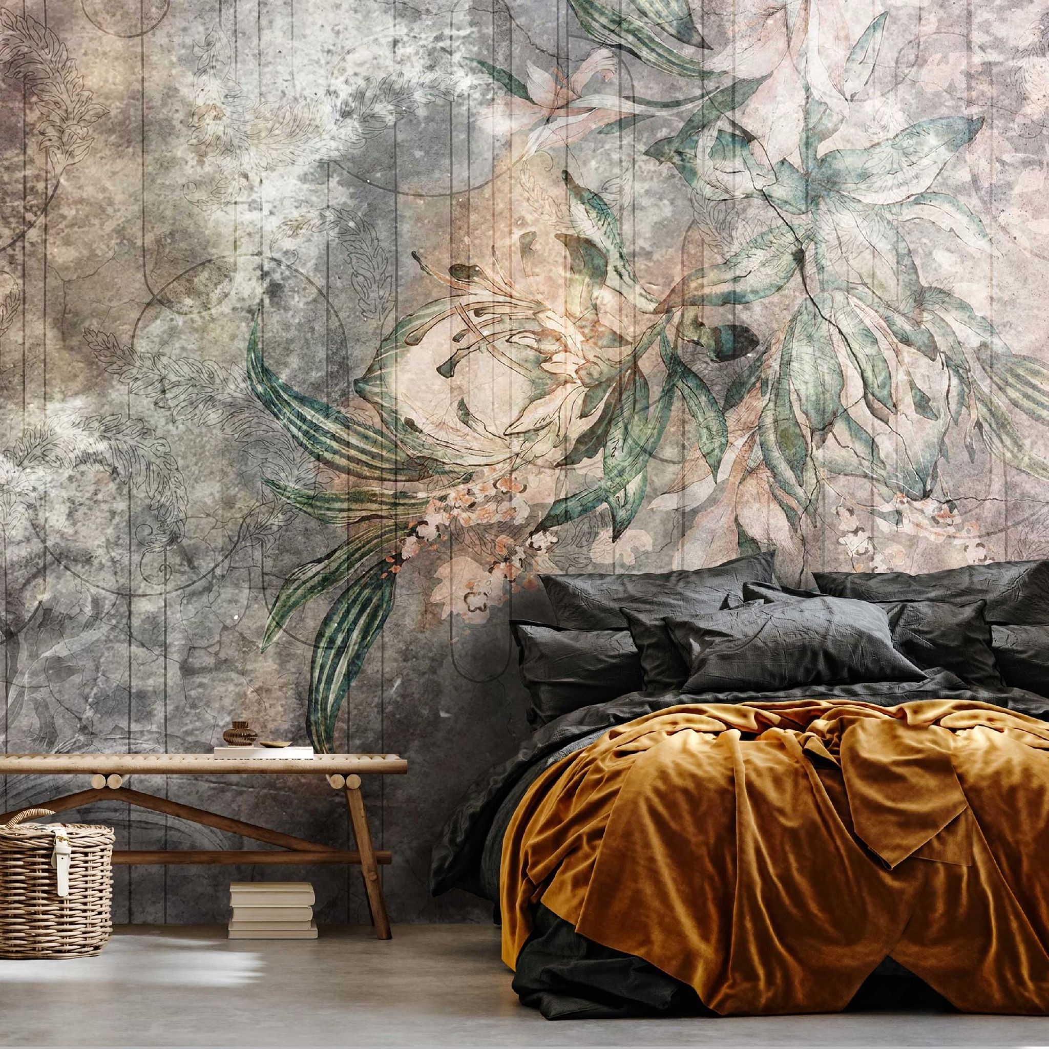 Wallarena Vlies Fototapete Blumen 200x140 Cm, Tapeten, Für Wohn Und Schlafzimmer, Vliestapete Wandtapete Tapete 3d Effekt- Inkl. Kleister - Tropisch Botanisch