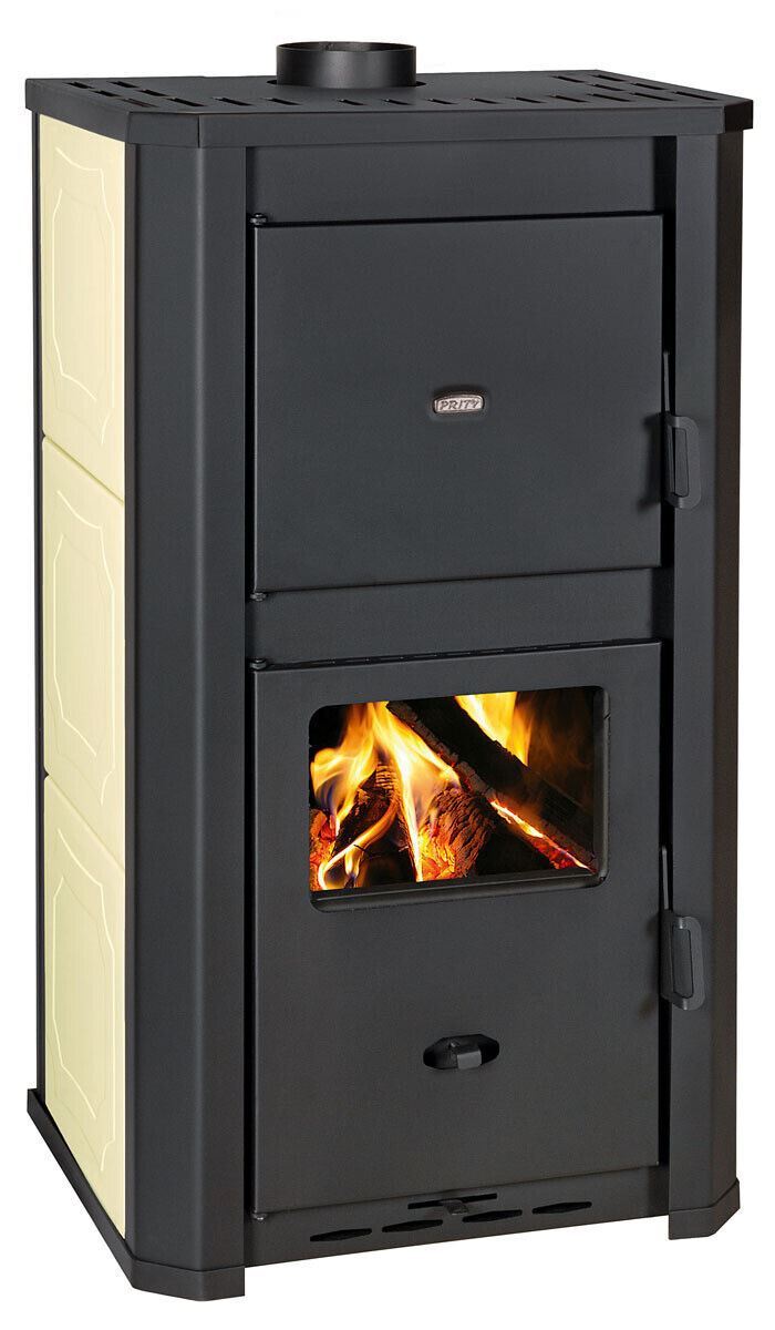 Stufa A Legna Prity Wd W29 D Da 31,5 Kw Colore Nero