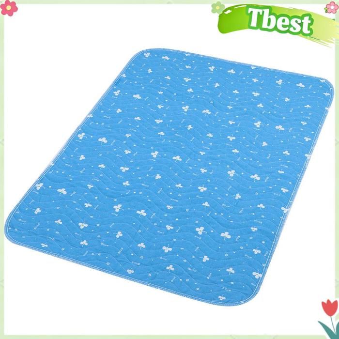 Sous-tapis réutilisable imperméable et antidérapant, petites fleurs bleues, 23,6 x 35,4 pouces
