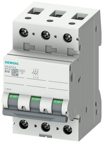 Siemens 5SL6310-6 Circuit Breaker Switch 3-pin B 10 A