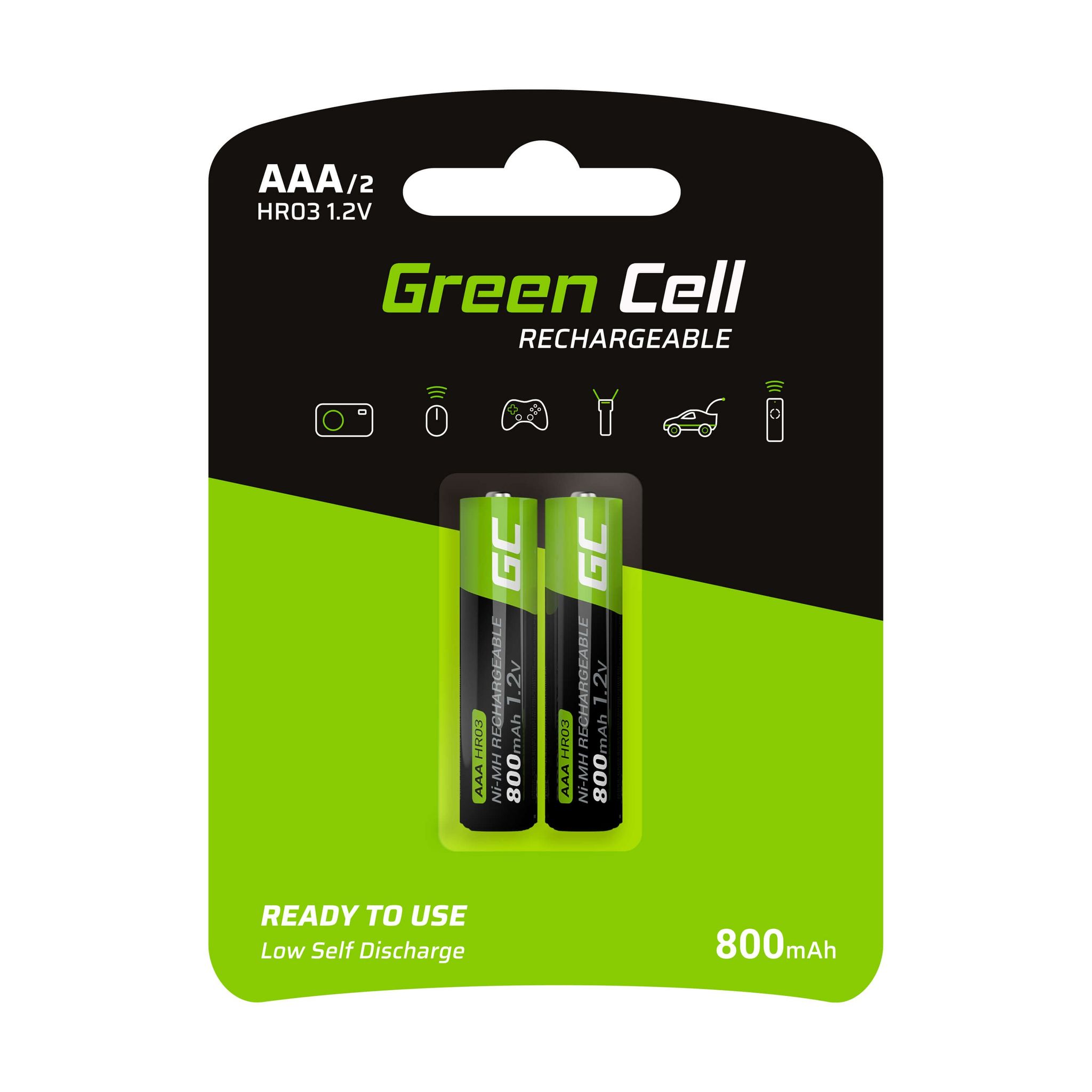 Green Cell Hr03 Micro (Aaa)-Akku Nimh 800 Mah 1.2 V 2 St.