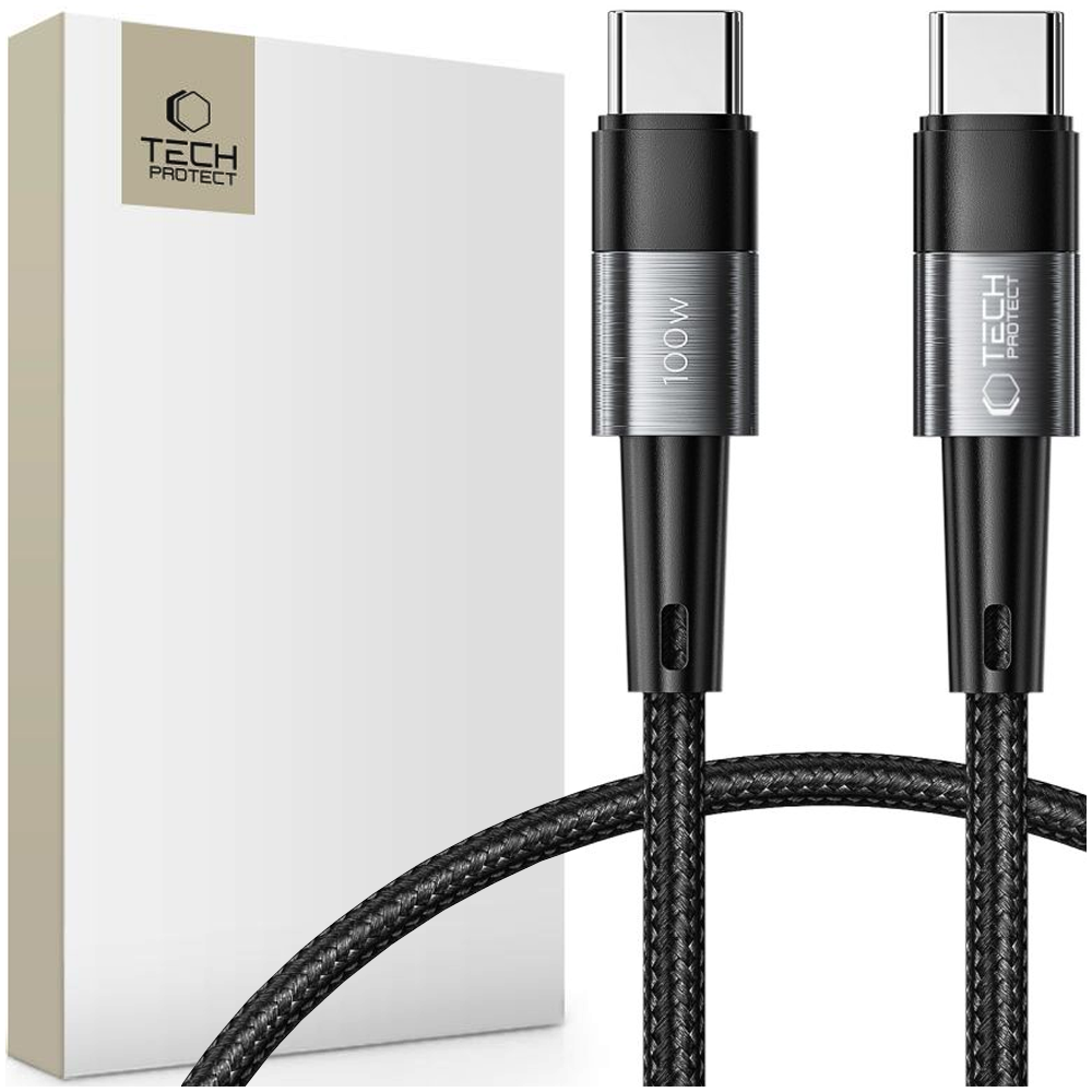 Tech-Protect UltraBoost USB-C  USB-C PD 100W 5A 025m Cable - Grey - Image 3