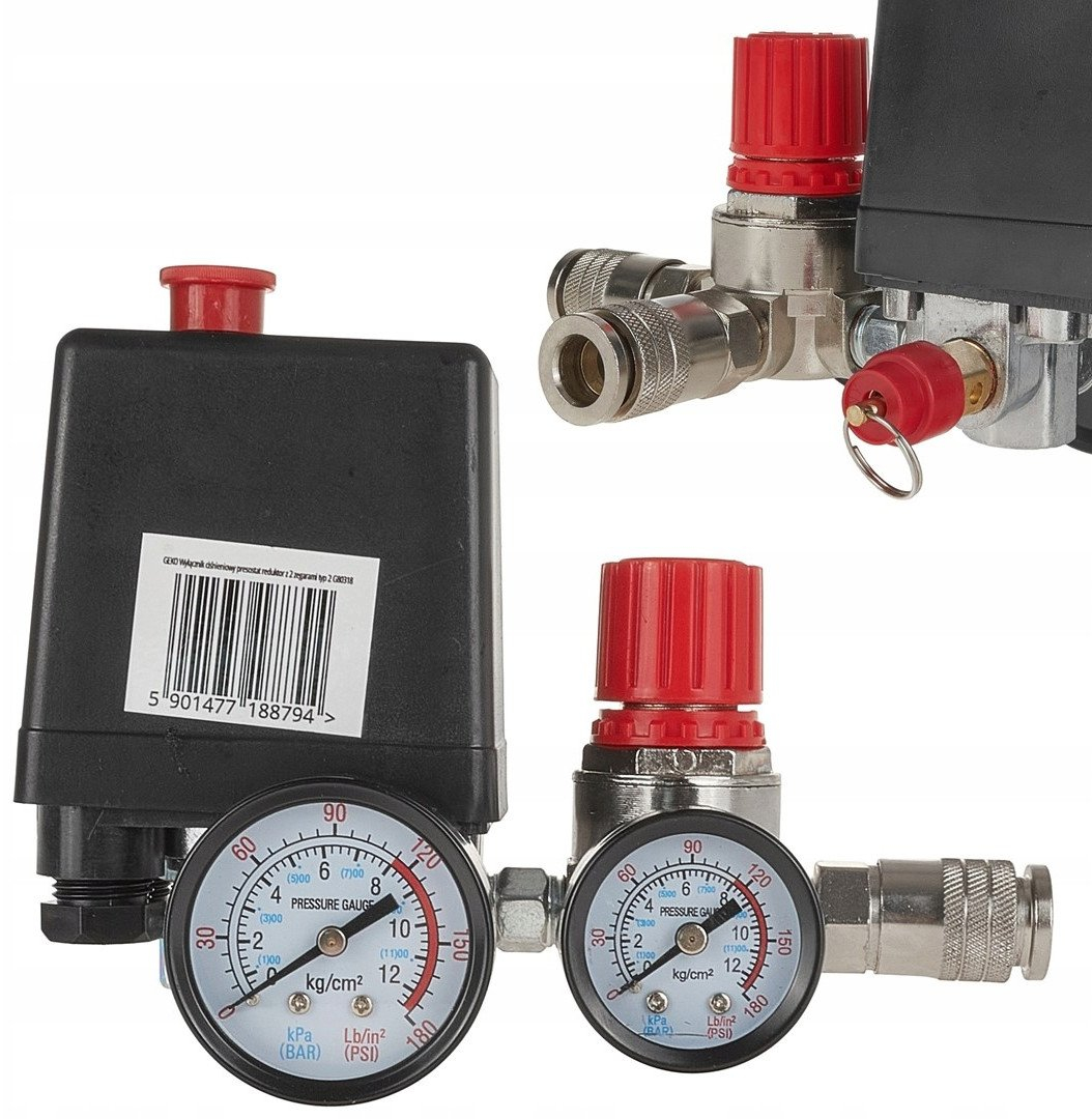 Import Druckregler Geko G80318 Zwei Manometer Sicherheit