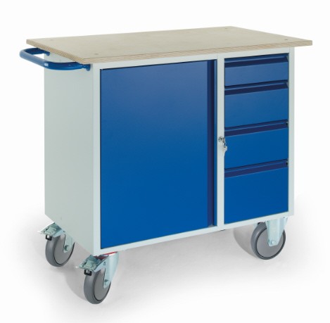 Rollcart Werkstattwagen 4 Schubladen blau - Bild 6