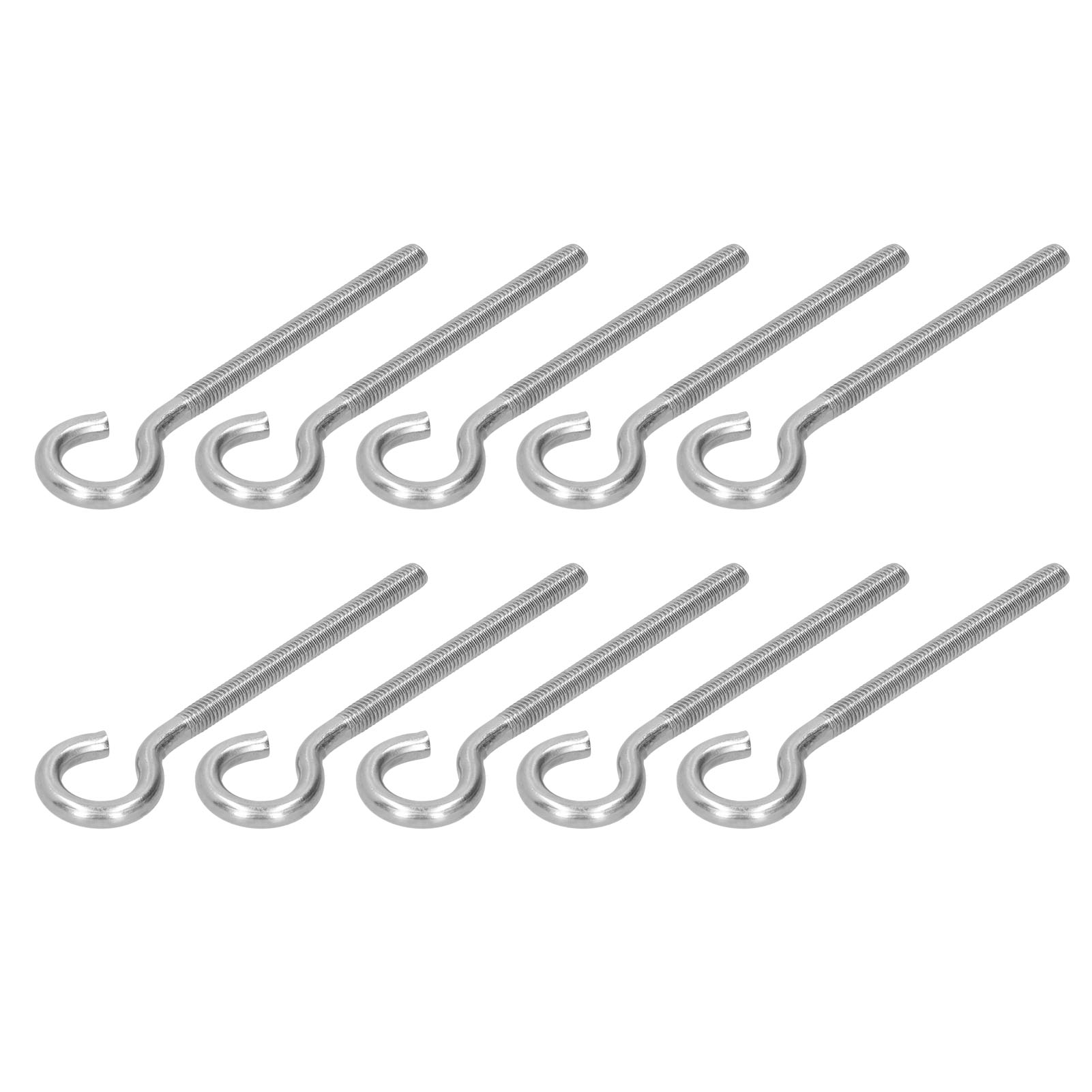 Anneau à visser M6 à filetage, crochet de fixation inox 304, lot de 10