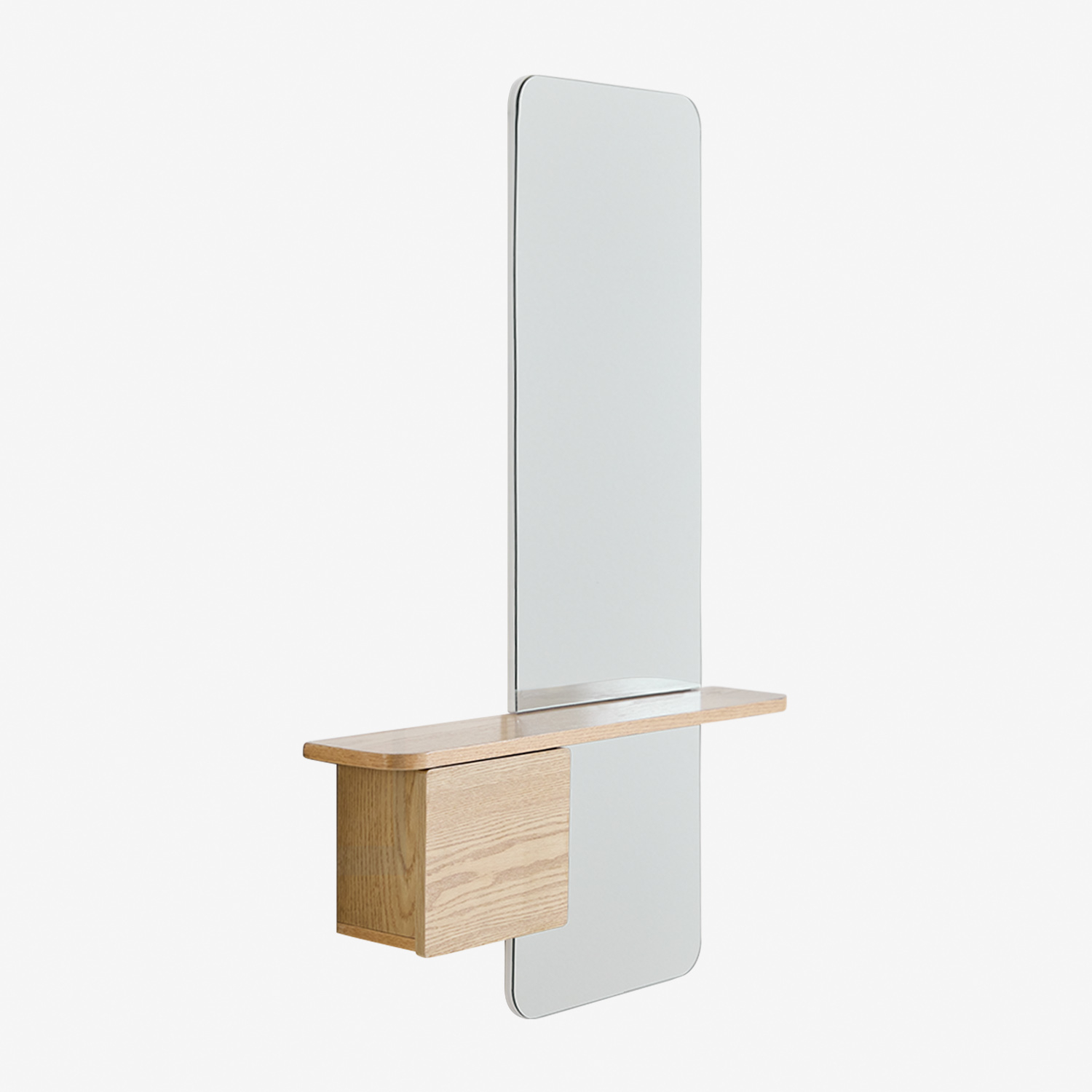 Sklum – Console D'Entrée 80x120 Cm En Mdf – Miroir Vertical Arrondi