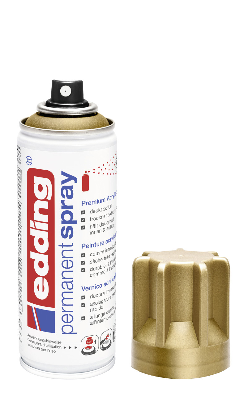 Edding 4-5200924 Edding Spray 5200 Farbe: Reichgold Seidenmatt  200 Ml