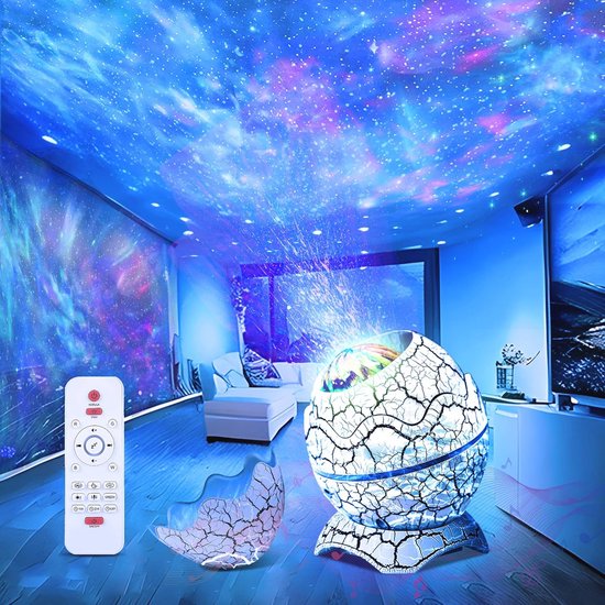 Proiettore Di Stelle, Luce Notturna Con Lettore Musicale Wireless E Rumore Bianco Per Bambini E Adulti.