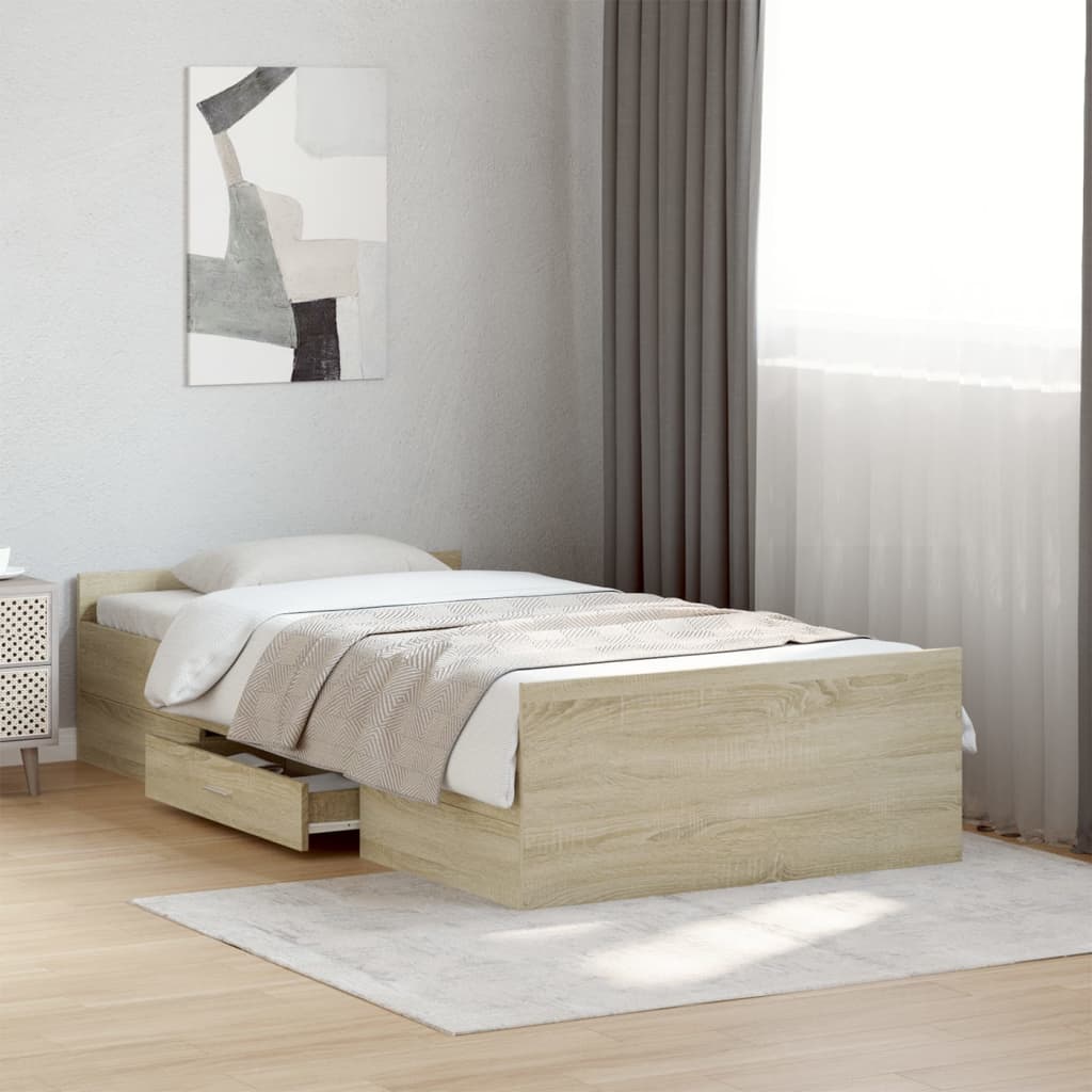 Maison Chic - Cadre De Lit Avec Tiroirs Sans Matelas-structure De Lit